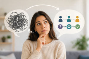 Read more about the article Why You Freeze When Explaining Complex Situations in English (And How to Fix It)