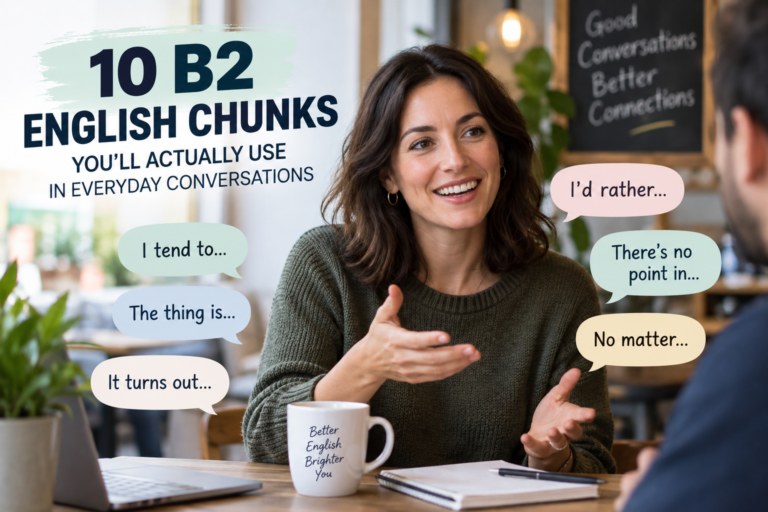 10 B2 English Chunks You’ll Actually Use in Everyday Conversations